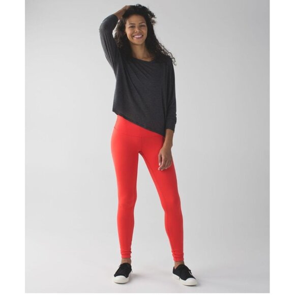 Lululemon Wunder Under Pant III (Reversible) Cranberry/Alarming - Sz 6 NWT - Picture 3 of 10